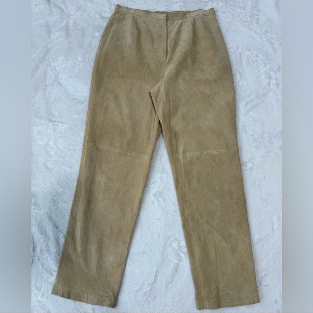Liz Claiborne tan suede pants size 14